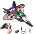 RC Fighter Jet Drone with 2.4GHz Remote Control, EPP Foam Lightweight Material, 360° Stunt Flips, LED Lights, One-Key Takeoff/Landing, and Altitude Hold – Best Toy Airplane for Kids and Beginners